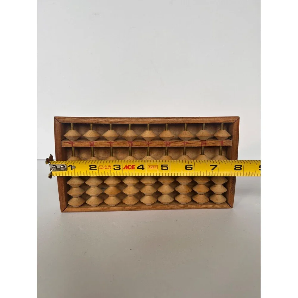 Vintage Japanese Wooden Soroban Abacus – Mid Century Showa Era 1-and-4 Bead